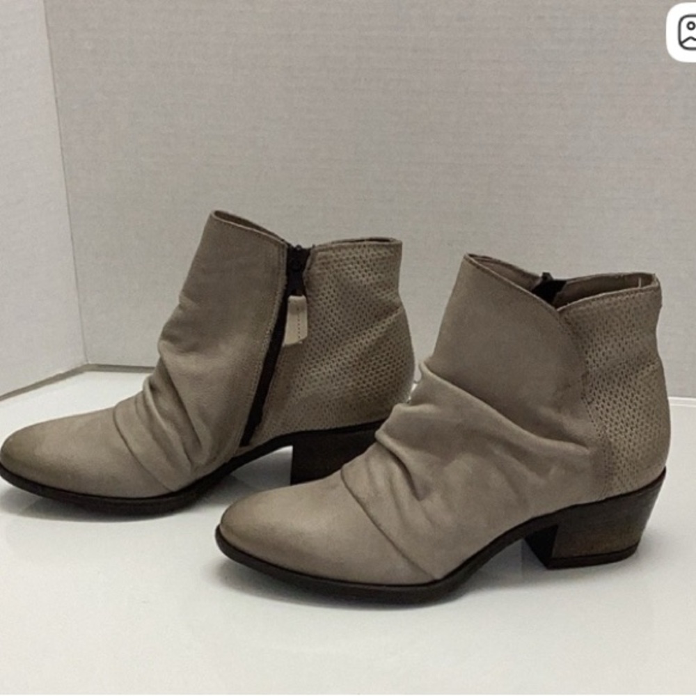 MIZ MOOZ Keir leather ankle booties boots slouchy neutral Boho  37